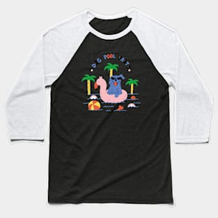 dog pool party summer Baseball T-Shirt